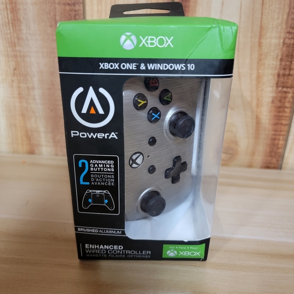 PowerA Enhanced Wired Controller for Xbox One and Windows 10 Brushed Aluminum - Picture 2 of 16